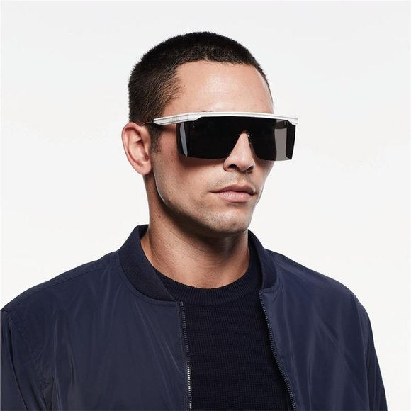 Dior DIORCLUB M1U 51A4 BRAND NEW Sunglasses White Mirror Unisex Oblique Mask - Picture 13 of 13
